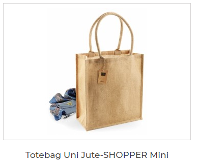 totebag uni jute shopper mini